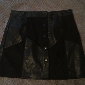 Amazing Pleather/ Faux Suade Mini Skirt, M